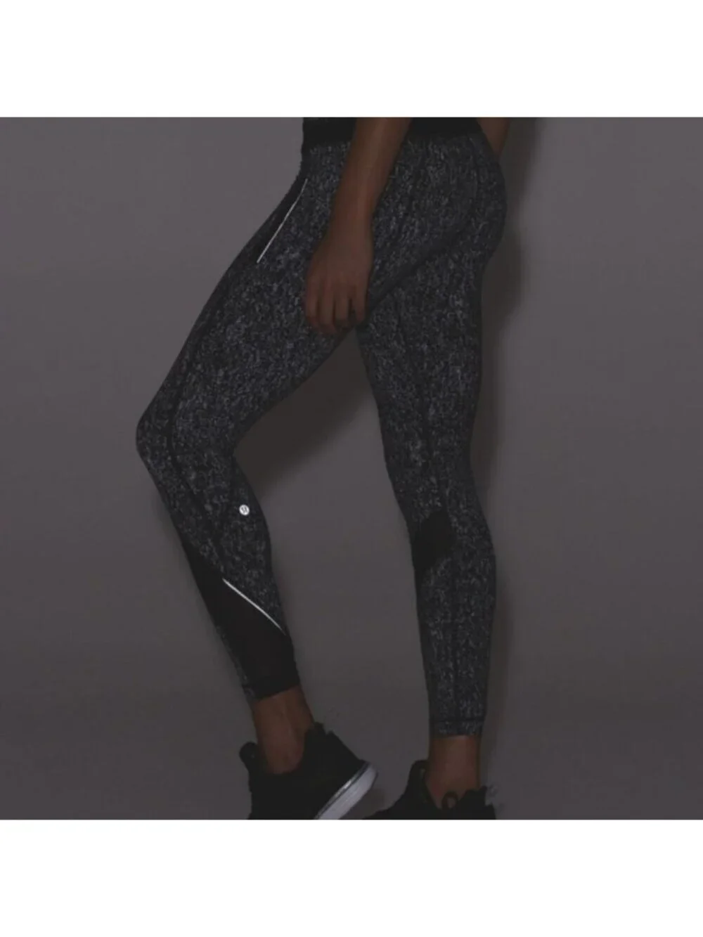 Lululemon Inspire Tight II Power Luxtreme Suited Jacquard Black White / Black